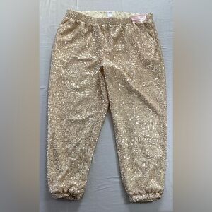 NWT SERRA Ladies Sequin Pull-on Joggers Size XL
